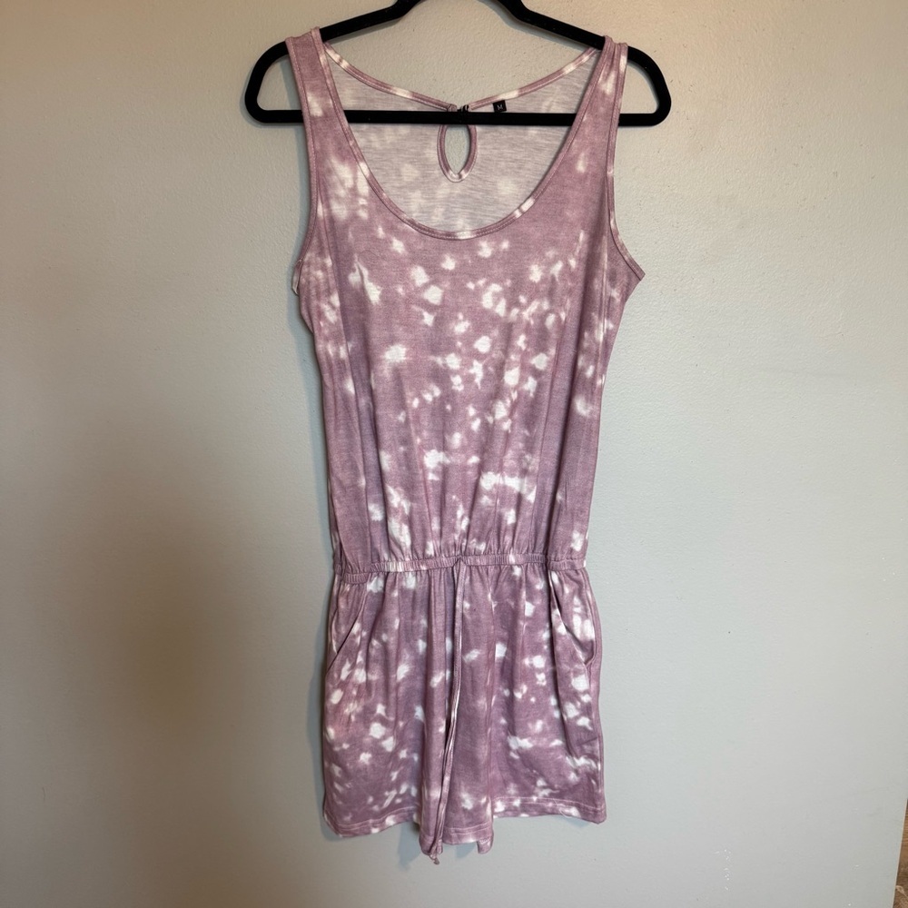 Purple Tie-Dye Sleeveless Romper Size Medium